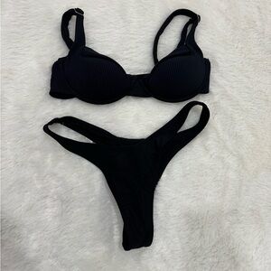 WHITEFOX BLACK BIKINI SET